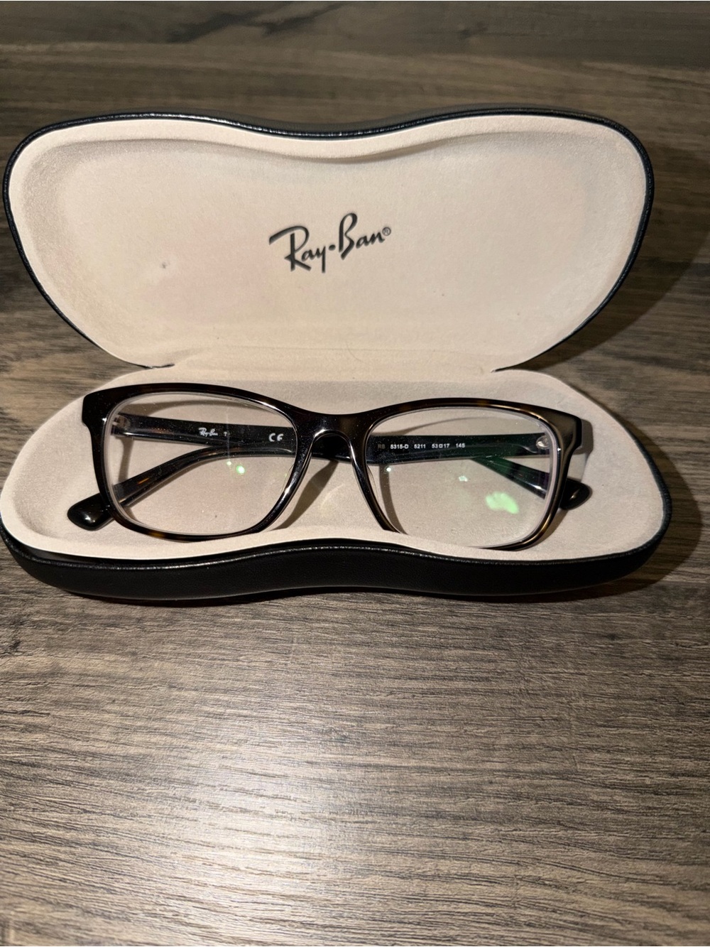 Ray-Ban Tortoiseshell Brown Rectangle Glasses